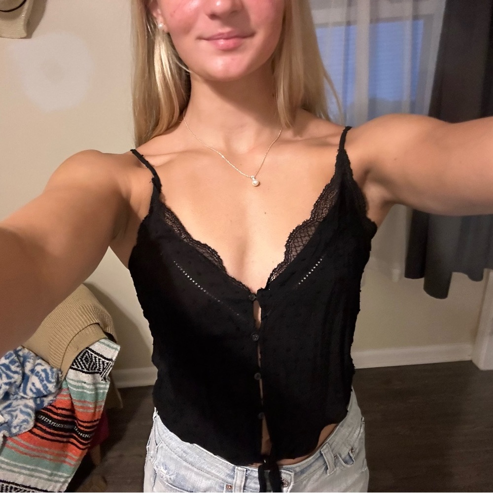 cute black loose top